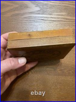 Rare La Flor de Clancy Vintage Wooden Cigar Box tax stamp tobacianna