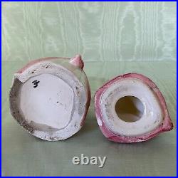 Rare MALLARD DUCK IN CLOAK Tobacco Jar Antique Pottery Humidor Austria, c1920