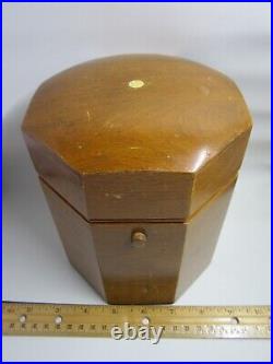 Rare Mid-century Modern 1940's Alfred Dunhill London Wooden Tobacco Humidor