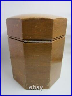 Rare Mid-century Modern 1940's Alfred Dunhill London Wooden Tobacco Humidor