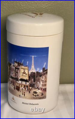 Rare Montecristo Ceramic Tobacco Cigar Humidor Michel Delacroix Detail Graphics