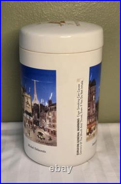 Rare Montecristo Ceramic Tobacco Cigar Humidor Michel Delacroix Detail Graphics