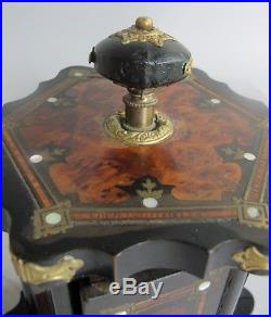 Rare NAPOLEON III FRENCH EMPIRE Gilt Metal & Burlwood Musical Humidor c. 1870