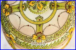 Rare Nippon Antique Painted Native American Indian Chief Tobacco Humidor Jar