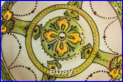 Rare Nippon Antique Painted Native American Indian Chief Tobacco Humidor Jar