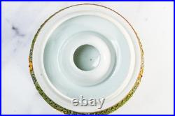 Rare Nippon Antique Painted Native American Indian Chief Tobacco Humidor Jar