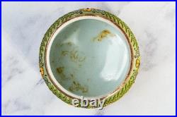 Rare Nippon Antique Painted Native American Indian Chief Tobacco Humidor Jar