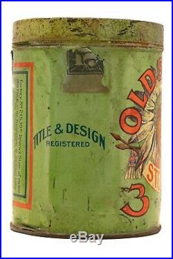 Rare Old Seneca litho 50 cigar humidor tin in fair condition