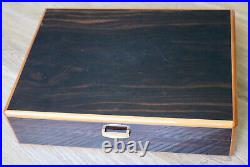 Rare St. Dupont Cigar Humidor Lacquered Wood Box 12x8.5x3