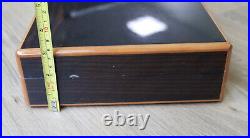 Rare St. Dupont Cigar Humidor Lacquered Wood Box 12x8.5x3