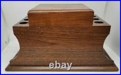 Rare! Vintage Dunhill Wooden Humidor and Pipe Holder + Marine Corp Tabaco Pipe