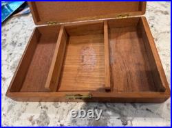 Rare Vintage GARCIA Y VEGA CIGARS STORE Advertising WOOD DOVETAILED HUMIDOR BOX