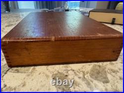 Rare Vintage GARCIA Y VEGA CIGARS STORE Advertising WOOD DOVETAILED HUMIDOR BOX