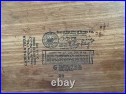 Rare Vintage GARCIA Y VEGA CIGARS STORE Advertising WOOD DOVETAILED HUMIDOR BOX