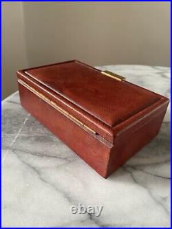Rare Vintage Puiforcat Leather Cigar Box Humidor Hermes