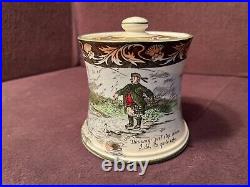 Rare Vintage Shelley Tobacco Humidor with Hunt Scene #7667