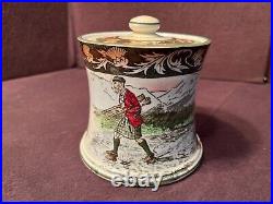 Rare Vintage Shelley Tobacco Humidor with Hunt Scene #7667