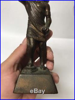 Rare Vtg Evans Figural Cigar Store Indian Chief Tobacco Table Lighter