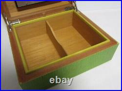 Rare humidor ELIE BLEU cigar case With Hygrometer antique from JAPAN B964
