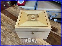 Rare unique david linley for alfred dunhill cigar humidor unused with key