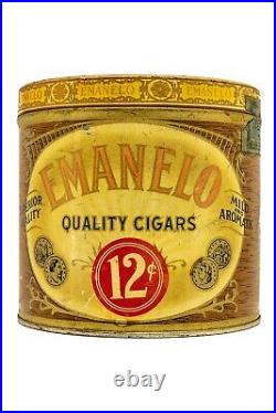 Rare1920s The Emanelo litho 50 cigar humidor tin in good condition