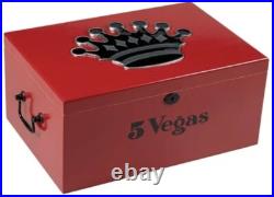 Red 5 Vegas Tradicion Cigar Humidor With Lock & Key, Hygrometer & Humidification