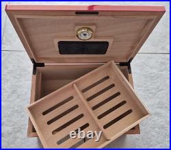 Red 5 Vegas Tradicion Cigar Humidor With Lock & Key, Hygrometer & Humidification