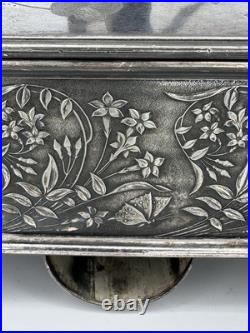 Reed And Barton Silver Played Humidor. In Amazing Condition! RARE Reed And Barton Silver Played Humidor. In Amazing Condition! RARE