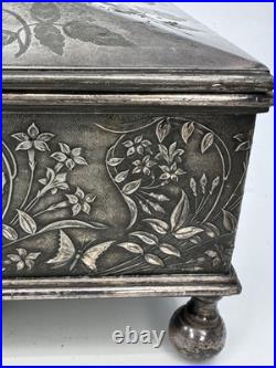 Reed And Barton Silver Played Humidor. In Amazing Condition! RARE Reed And Barton Silver Played Humidor. In Amazing Condition! RARE