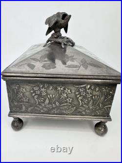 Reed And Barton Silver Played Humidor. In Amazing Condition! RARE Reed And Barton Silver Played Humidor. In Amazing Condition! RARE