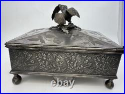Reed And Barton Silver Played Humidor. In Amazing Condition! RARE Reed And Barton Silver Played Humidor. In Amazing Condition! RARE