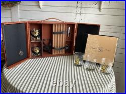 Rocky Patel Humidor And Whiskey Cigar Party Case + Bullish On Cigars Glasses
