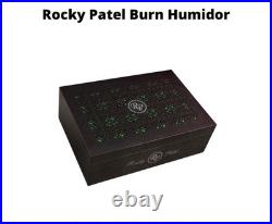Rocky Patel Wood Cigar Humidor 100 Cigars Storage with matching ashtray