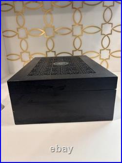 Rocky Patel Wood Cigar Humidor 100 Cigars Storage with matching ashtray