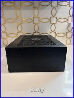 Rocky Patel Wood Cigar Humidor 100 Cigars Storage with matching ashtray