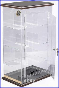 Roosevelt Large Acrylic & Wood Display Cigar Humidor Holds up to 250 Capacity