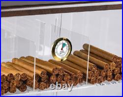 Roosevelt Large Acrylic & Wood Display Cigar Humidor Holds up to 250 Capacity