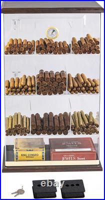 Roosevelt Large Acrylic & Wood Display Cigar Humidor Holds up to 250 Capacity
