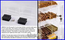 Roosevelt Large Acrylic & Wood Display Cigar Humidor Holds up to 250 Capacity