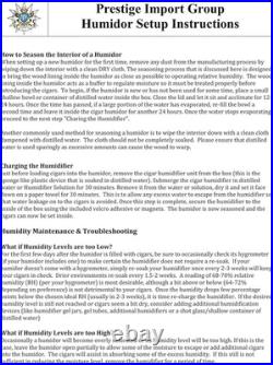 Roosevelt Large Acrylic & Wood Display Cigar Humidor Holds up to 250 Capacity