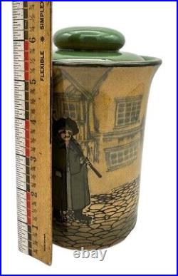 Royal Doulton Stoneware Humidor Night Watchman 3 Scenes Canister Read Details