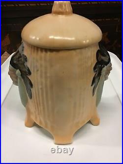 Royal Floretta Ware Austria Porcelain Native American Tobacco Humidor Jar