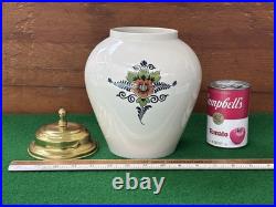 Royal Goedewaagen (Delft) Polychrome Handwork MARYLAND Tobacco Jar, -Holland