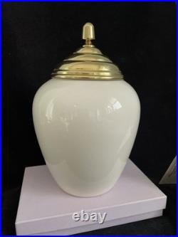 Royal Goedewaagen Delft Polychrome Tobacco Jar Brass Lid NEW HOPE 2512 with COA