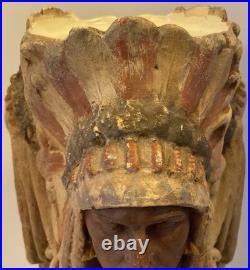 Rstk Riessner Stellmacher & Kessel 3 Indian Chief Tobacco Jar Container Rare