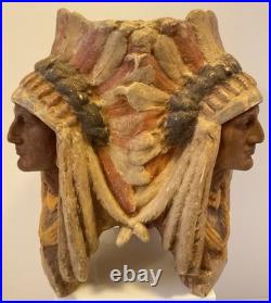 Rstk Riessner Stellmacher & Kessel 3 Indian Chief Tobacco Jar Container Rare