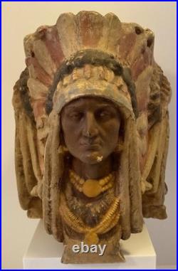 Rstk Riessner Stellmacher & Kessel 3 Indian Chief Tobacco Jar Container Rare