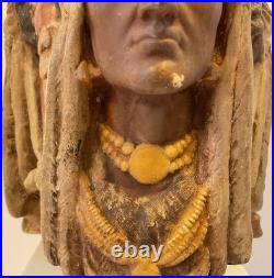 Rstk Riessner Stellmacher & Kessel 3 Indian Chief Tobacco Jar Container Rare