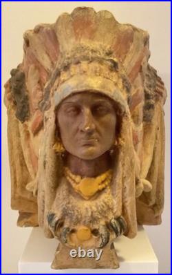 Rstk Riessner Stellmacher & Kessel 3 Indian Chief Tobacco Jar Container Rare