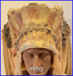 Rstk Riessner Stellmacher & Kessel 3 Indian Chief Tobacco Jar Container Rare